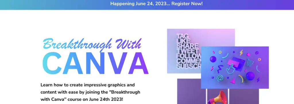 Breakthrough with Canva Banner